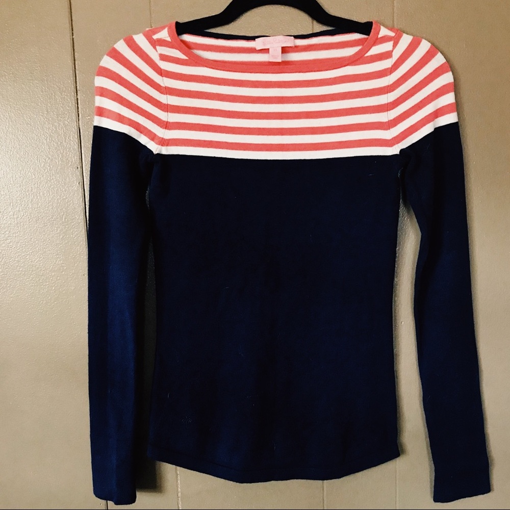 Navy and Pink Lilly Pulitzer Sweater